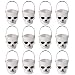 LAEMILIA 12er Handtasche Halloween Motiv Kürbis Trick Or Treat Süßigkeiten Candy Bags Smile Pumpkin Tüten Set (6 * 5.5cm, 12 Stück Weiß)