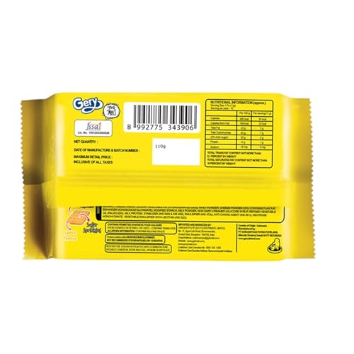 GERY GONE MAD Sugar Cheese Crackers, 110 Grams (Pack of 10)