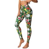 Women's Printed Leggings Christmas Leggings for Women Pants Tights Plaid Holiday High Waisted Yoga...