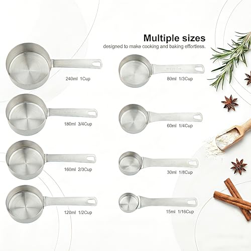 Juego de 8 cucharas medidoras de acero inoxidable OLULU miniatura 2