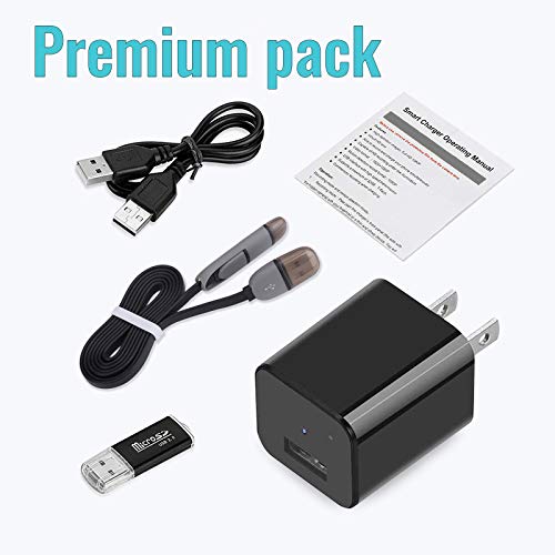 【Upgraded】Spy Camera - Hd 1080P Hidden Camera Usb Wall Charger - Premium Pack - Usb Hidden Camera - Mini Spy Camera Charger Video Recorder Home Security System - Motion Detector Nanny Cam No Wi-Fi #TOP6