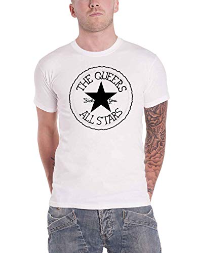 The Queers T Shirt all Stars Nuovo Ufficiale Uomo Bianca Size XL