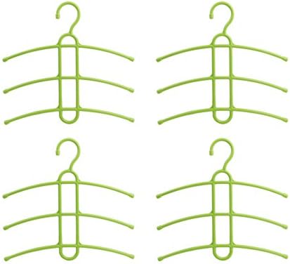 OWNFUN 3 Tier Blouse Fishbone Hangers, Space Saving Closet Hangers,Set of 4