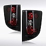 Autozensation Compatible with Honda Ridgeline 2002-2010, Tail Lights Brake Lamps Black, L+R Pair Taillight Assembly