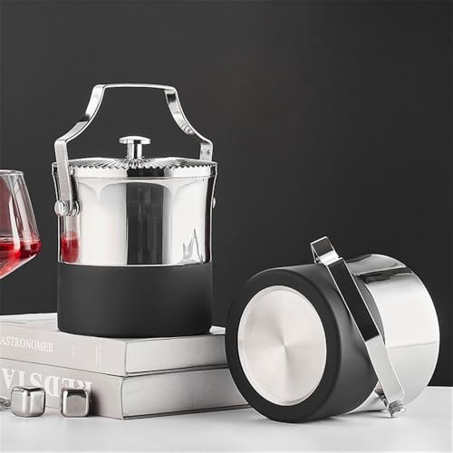 Seau à glace double paroi avec couvercle, isolation thermique maximale