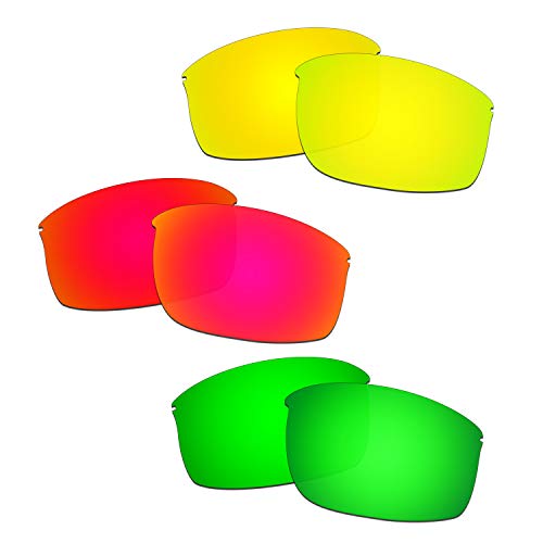Lentilles de rechange Oakley Wiretap New rouge or 24 carats et vert émeraude