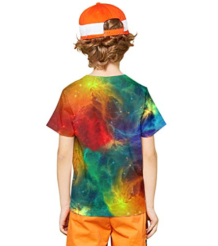 Image of LAIDIPAS Boys Girls 3D Graphic T-Shirt Short Sleeve Tops Tees 6-16 Years | Kids Crewneck Shirts, Vibrant Color, Lightweight and Quick Dry, Trendy Outfits for School, Parties, vacation and Daily Wear