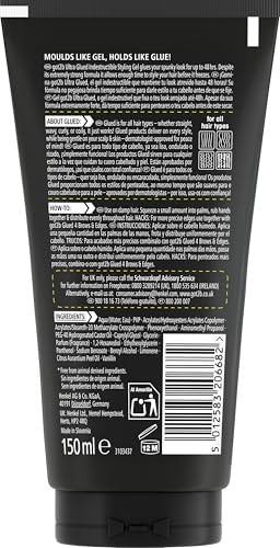 got2b Glued Ultra Styling Hair Gel 150 ml, Glued Styling Gel for up to 48h Ultra Strong Hold, For Extreme Hairstyles, Vegan* Formula - Image 3