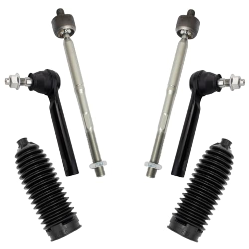 TRQ Front Steering Kit Steering Rack & Pinion Bellow Tie Rod Compatible with 2017-2023 Mazda CX-5