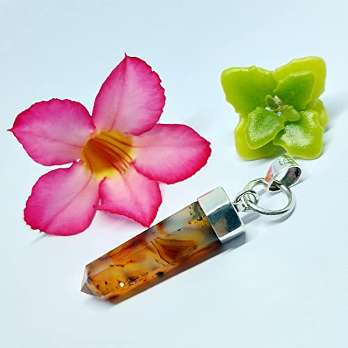 Pendentif fleur agate argent 925 durable pour affirmer son style unique - 4