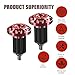 SLIMI 2 PCS Motorcycle Bar End Plugs, Universal Handlebar Grips End Plugs, Anti-Fall Aluminum Handlebar End Caps, for Electric Car Scooters Off-Road Motorcycle (Red)