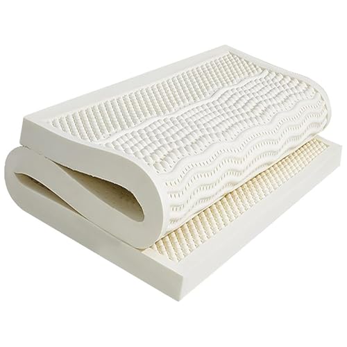 LIUWOPA Colchones de látex Natural, Plegables, Flexibles y de tamaño Completo, con Funda de algodón orgánico Que Alivia el Dolor de Hombros y Espalda, 10 cm, 90 x 190 cm.