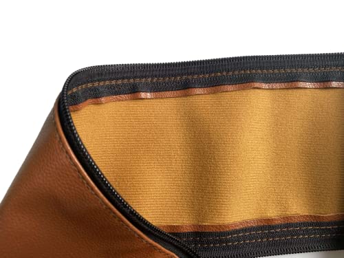 Baby Stroller Leather Armrest Handle Cover Compatible with Cybex balios s Lux Fashion Stroller, Bumper Sleeve Case Bar Protective Covers (Brown)