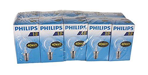 Preisvergleich Produktbild Philips 30600019 Glühlampe Tropfenform, 40 Watt, E14, klar, 10er