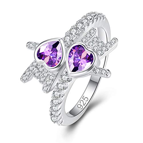 Emsione 925 Sterling Silver Plated Created Blue Topaz Womens Ring Best for Women Men