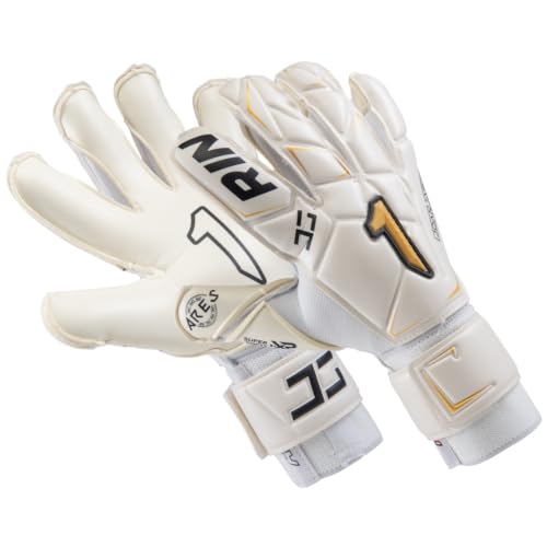 Rinat Ares Joan Garcia-Prime Guantes de Arquero – Látex Super Softy XP | Corte Negativo | Protección Impacto | Correa Ajustable | Banda Elástica en Muñeca | Transpirable y Duradero