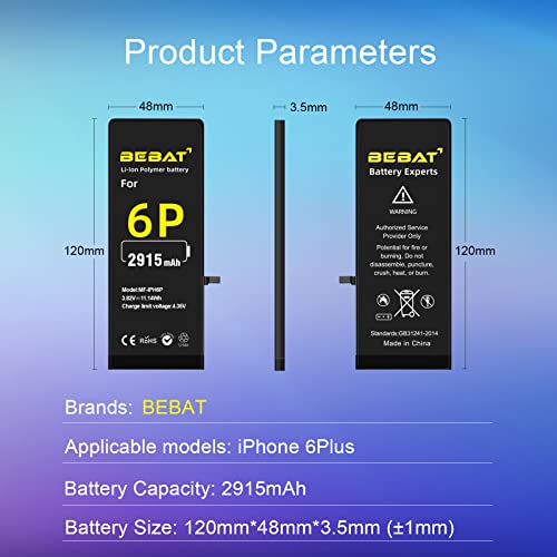 Bebat MF-IPH6P Replacement For Iphone 6 Plus Battery thumb #3
