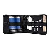 Calidad superior-lápices pigmentados preafilados y ricos con plomo suave resistente a la decoloración para colores más brillantes, sedosos y duraderos fabricados con madera certificada de alta calidad, lo que los hace resistentes a roturas y fáciles de afilar no tóxicos y certificados CE perfectos para colorear, capas, mezclar, pulir, dibujar, etc.