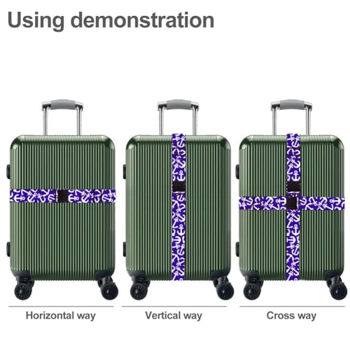 Image of Luggage Straps for Suitcases TSA Approved Easy Pack Organized Suitcase Strap, Luggage Strap, Luggage Belt Strap, Bag Straps for Luggage. Buckle Straps Travel Accessories (Anchor)