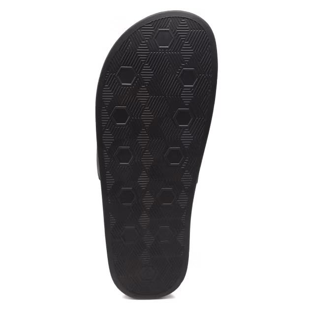 VERSACE JEANS COUTURE Mens Black Logo-Motif Slide Sandals -11 for Mens2