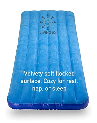 Living Iq Spider-Man Inflatable Kids Air Mattress, Disney Marvel Jr Twin-Size Blow-Up Airbed, Lightweight & Portable For Travel, Hotel, Camping & Sleepover, Waterproof & Puncture Resistant Vinyl #TOP2