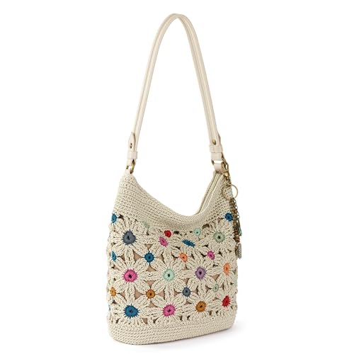Image of The Sak Sequoia Hobo Bag - Hand Crochet Large Women's Purse for Everyday & Travel - Durable Handbag & Tote With Zipper Pocket