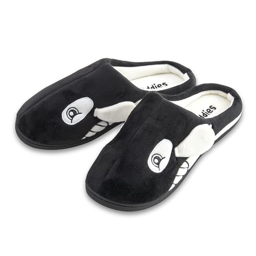 Coddies Orca Slippers | Plush Fish Shoes - Animal House Slides - Memory Foam - Funny Gag Gift for Men, Women & Kids