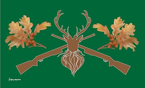 Drapeau de tête de cerf grand format pavillon décoratif nature sauvage
