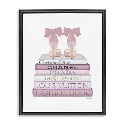 Image of Glam Heels Books Still Life, 24 x 30 Inch Canvas in Floater Frame