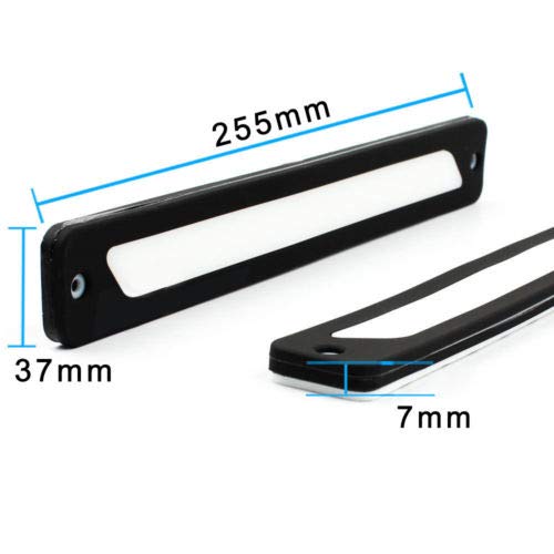 DragonPad 2 peças de luzes LED DRL brancas para corrida diurna para carro, lâmpadas de condução diur