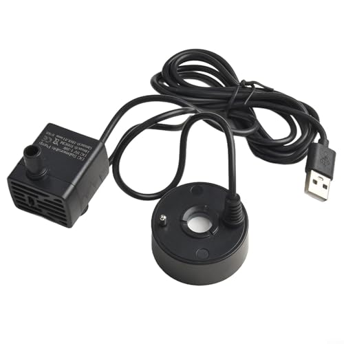 Nebulizzatore di circolazione dell'acqua con pompa USB integrata per migliorare gli ambienti acquatici e gli spazi decorativi (nero)