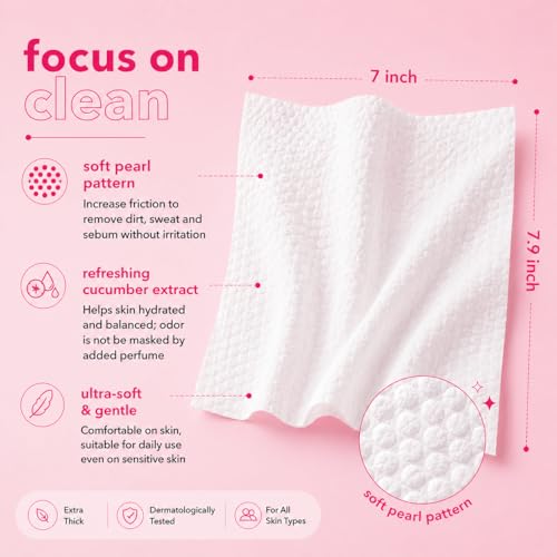Image of Muun Deodorant Body Wipes for Odor, 20 Count 18x20 cm Aluminum-Free Individual Wrapped Travel-Friendly Hygiene Personal Cleansing Wet Wipes for Intimate, Butt, Body