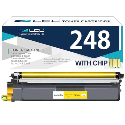 LCL TN248 Toner Cartridge Replacement for Brother TN248 TN-248 TN248Y TN-248Y for DCP-L3520CDW DCP-L3520CDWE HL-L8230CDW MFC-L3740CDW HL-L3220CW MFC-L8390CDW (1 Yellow)