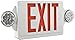 Lithonia Lighting LHQM LED R HO M6 LED Exit and Emergency Light Combo 2-Head Fixture, Red Letters and High Output Battery Backup