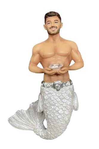 December Diamonds 55-55492 April Diamond Merman Ornament 4.5 Inches