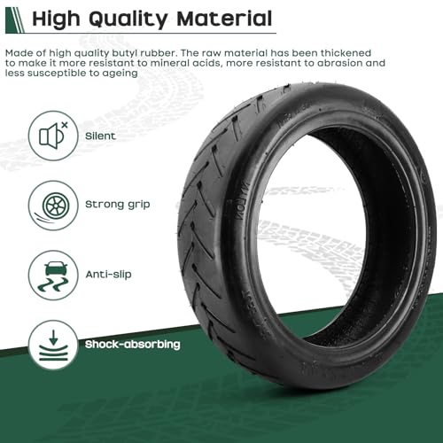 Xisair 8.5 Inch Outer Tire and Inner Tubes for Electric Scooter Double Thicken Inflatable Inner Tubes Slip-resistant and Shock-absorbing Outer Tyres 8 2/1 x 2 Front/Rear Replacement Rubber Tires - Image 3
