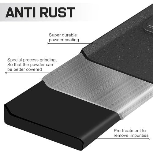 Estribos laterales aluminio para Dodge Ram 2009-2018 negro miniatura 6