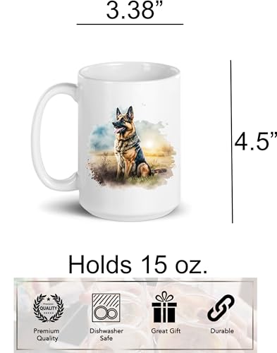 Taza de Cerámica German Shepherd 15 oz miniatura 5
