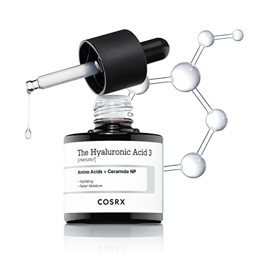 COSRX Pure Sodium Hyaluronic Acid 3% Serum, Hidratación y humedad Boosting Serum facial para líneas finas y tornillos, Plump & Reparar piel seca, 0.67fl.oz/20ml, sin fragrancia artificial