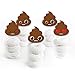 Big Dot of Happiness Party Til You're Pooped - Dessert Cupcake Toppers - Poop Emoji Party Clear Treat Picks - Set of 24