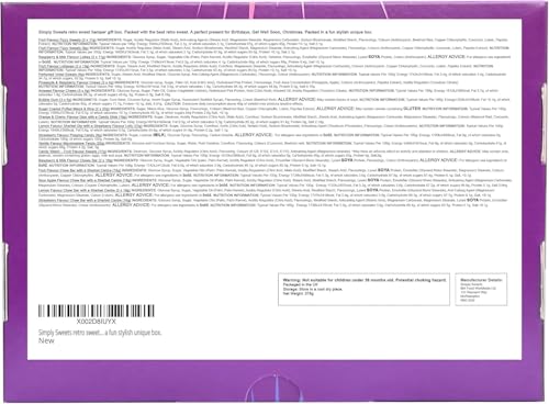 Simply Sweets retro sweet hamper gift box. Packed with the best retro sweet. A perfect present for Birthdays, Get Well Soon, Christmas. Packed in a fun stylish unique box.