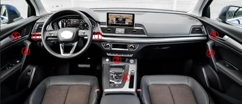 Autocollants carbone 5D pour masquer les rayures de console sur Q5L - 2
