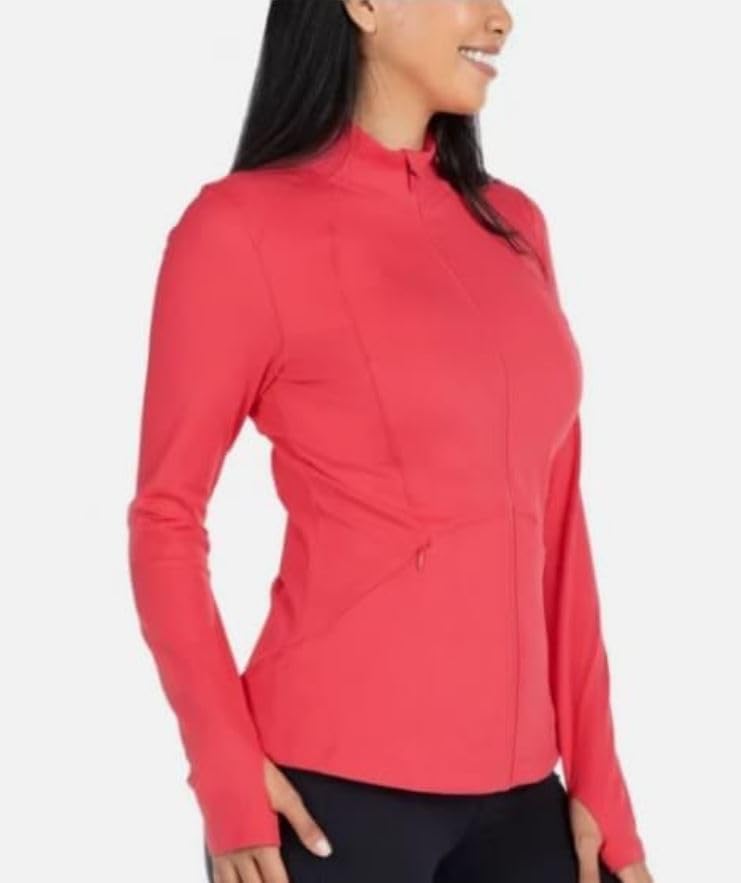Spyder Women's Stretch Long Sleeve Zip Up Yoga Jacket with Thumb Holes - Image 2