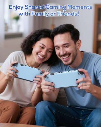 Image of FYOUNG Switch 2 Protective Case&Screen Protector Set, Dockable Cute Cover Hard Shell for Nintendo Switch 2 Console Accessories,Travel-Friendly,Kickstand Cutouts(Light Blue, for Switch 2 7.9inch)