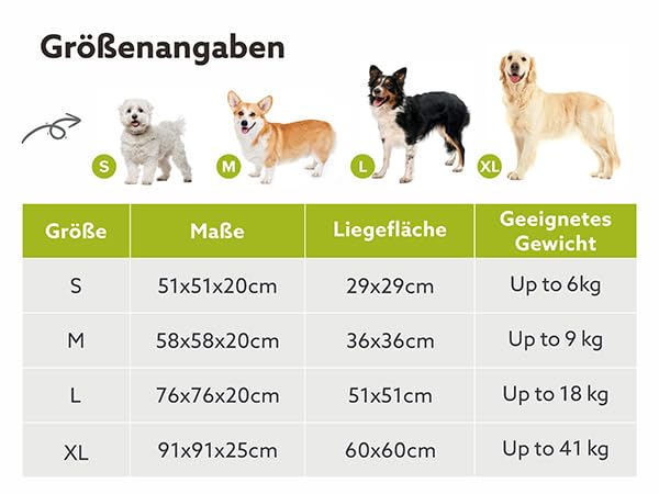 Pawk Hundebett Mittelgroße Hunde, Große Katzenbett Flauschig, Hundekorb Waschbar Abnehmbar, Rund Hundebett rutschfest Füllung Granulat und Memory-Schaum, 76x76x20cm