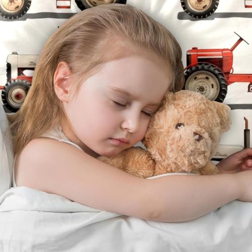 Housse de coussin décorative double face 50 x 50 cm imprimé tracteur - 6