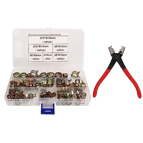 Nimomo 60Pcs Hose Clamp Assortment Kit with Plier