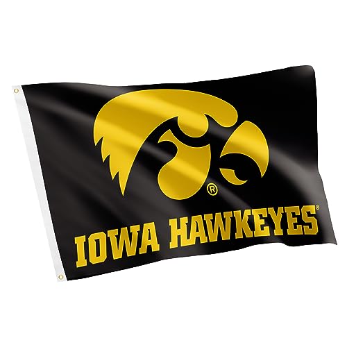 Desert Cactus University of Iowa UI Flag - 3 x 5 Feet Hawkeyes Banner Indoor/Outdoor Durable Fabric 100% Polyester Design (Style F)