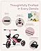 KRIDDO Tricycle for 2-5 Year Olds - Pink Toddler Trike With Gift for 24 Month to 4 Year Old Girls