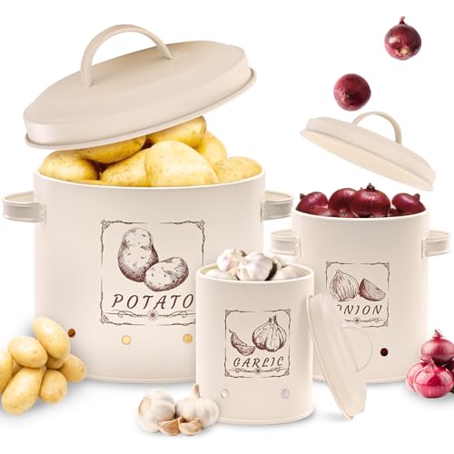 Keramik Knoblauch Aufbewahrung - Atmungsaktive Zwiebel Box Mit Deckel